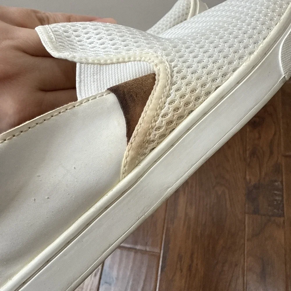 Olukai Slip On Sneakers Pehuea Women's 9‎ White Minimalist Coastal Travel Beach